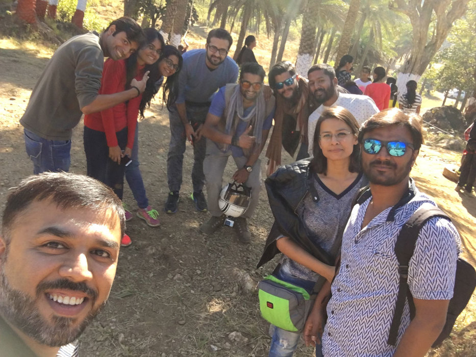 Group selfie at fun zone park mount abu